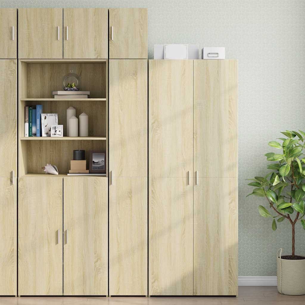 skab 30x42,5x225 cm smalt konstrueret træ sonoma-eg
