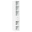 kontorreol 30x42,5x225 cm konstrueret træ hvid