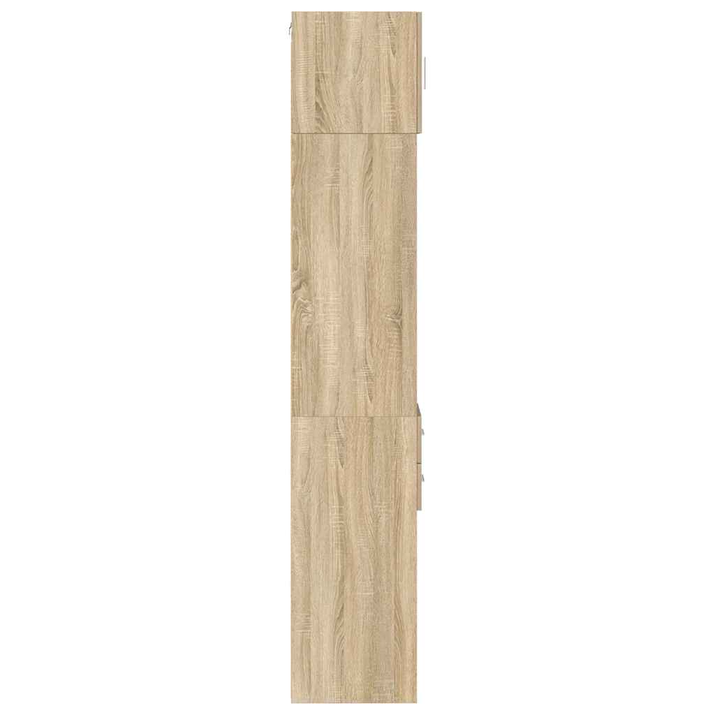 skab 30x42,5x225 cm smalt konstrueret træ sonoma-eg