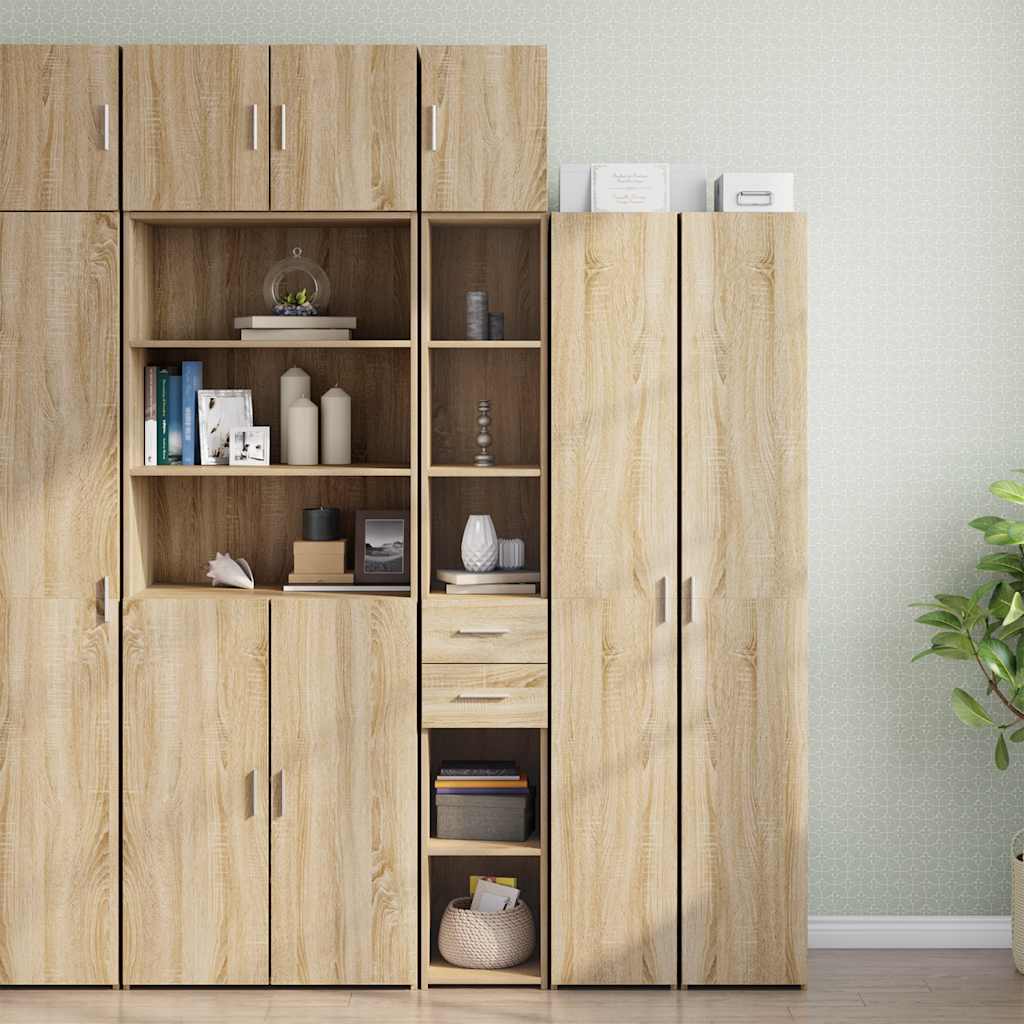 skab 30x42,5x225 cm smalt konstrueret træ sonoma-eg