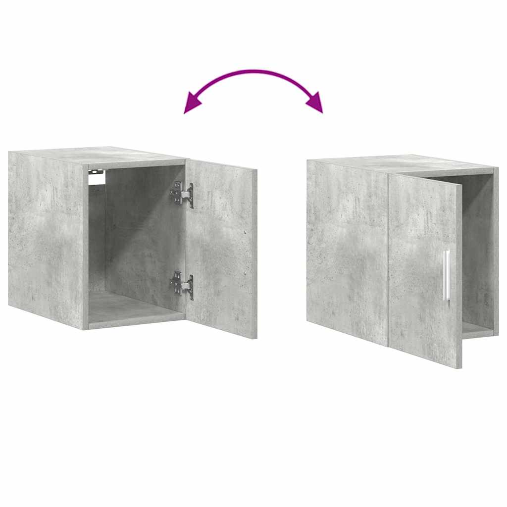 skab 30x42,5x225 cm smalt konstrueret træ betongrå