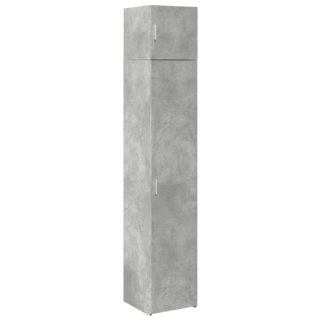 skab 40x42,5x225 cm smalt konstrueret træ betongrå