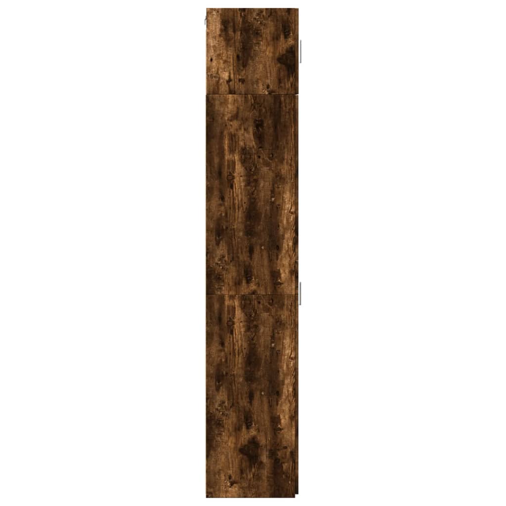 skab 40x42,5x225 cm smalt konstrueret træ røget egetræsfarve