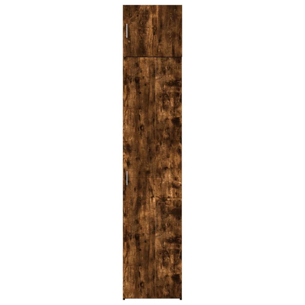 skab 45x42,5x225 cm smalt konstrueret træ røget egetræsfarve