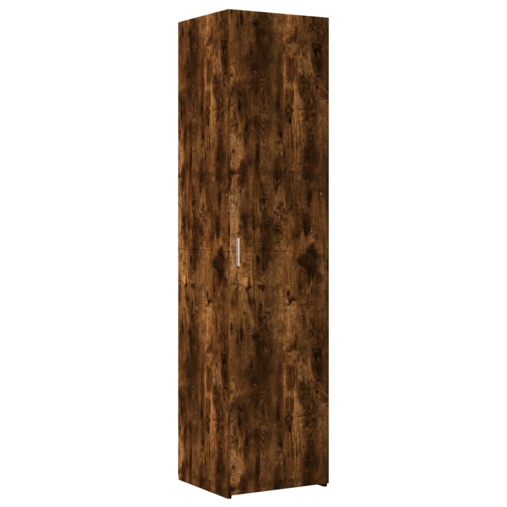 skab 45x42,5x225 cm smalt konstrueret træ røget egetræsfarve