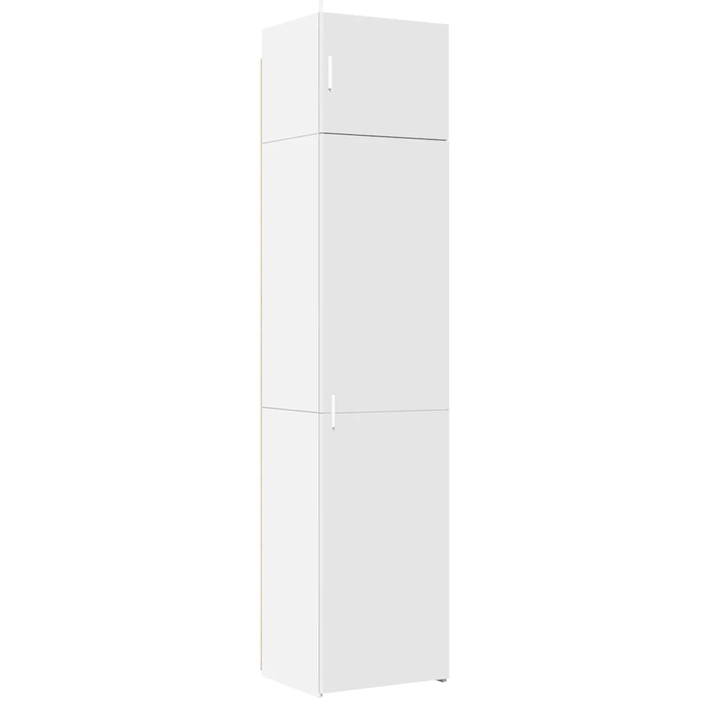 skab 50x42,5x225 cm smalt konstrueret træ hvid