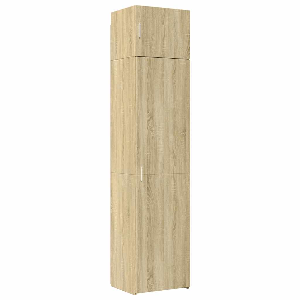 skab 50x42,5x225 cm smalt konstrueret træ sonoma-eg