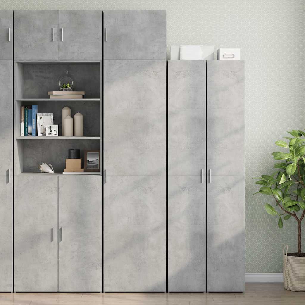 skab 50x42,5x225 cm smalt konstrueret træ betongrå