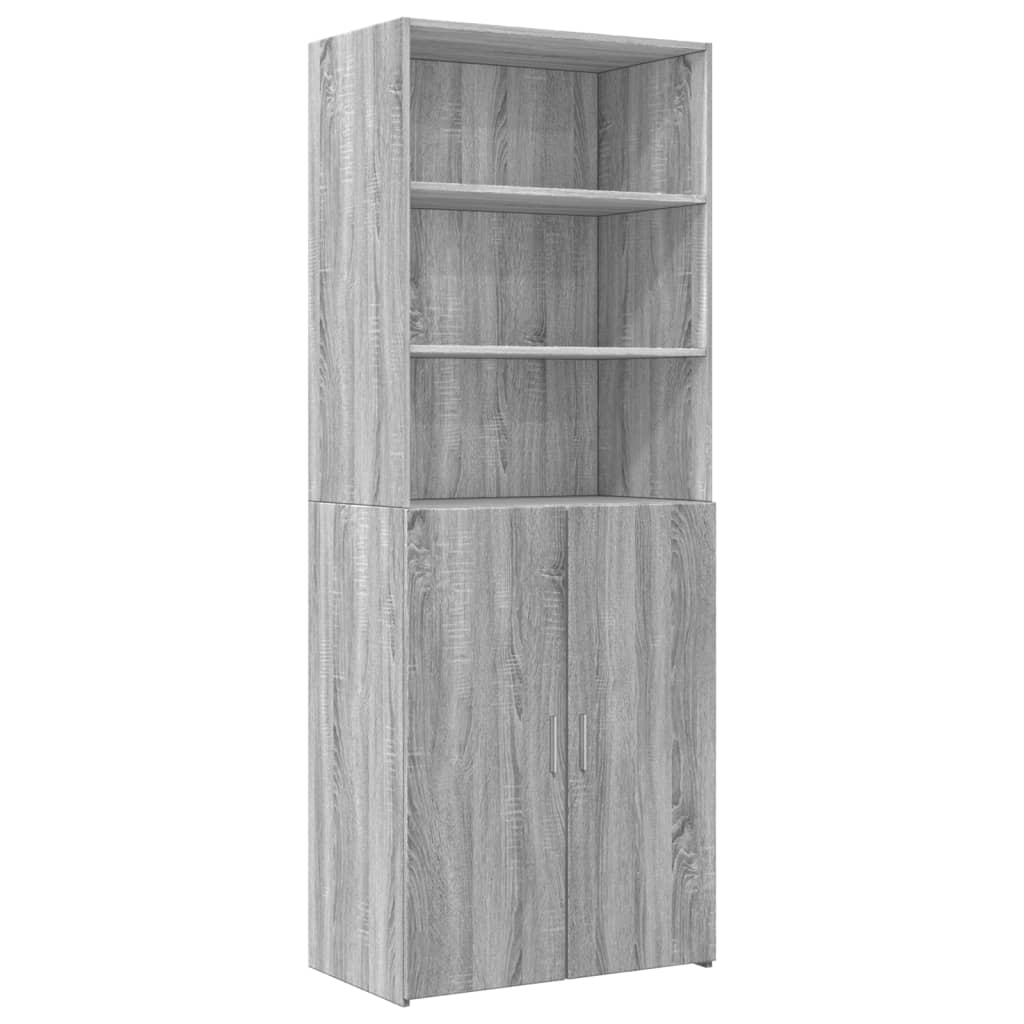 skab 70x42,5x225 cm konstrueret træ grå sonoma-eg