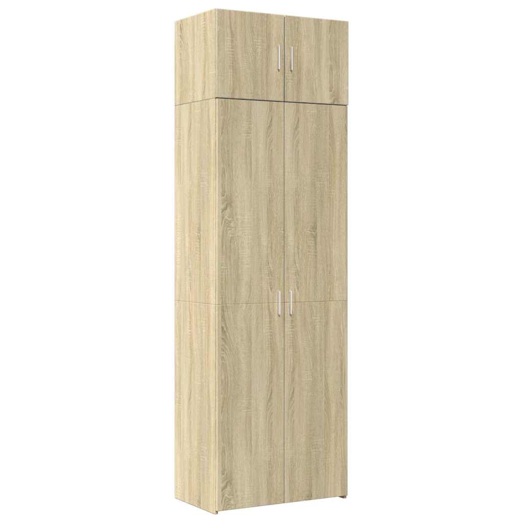 skab 70x42,5x225 cm smalt konstrueret træ sonoma-eg