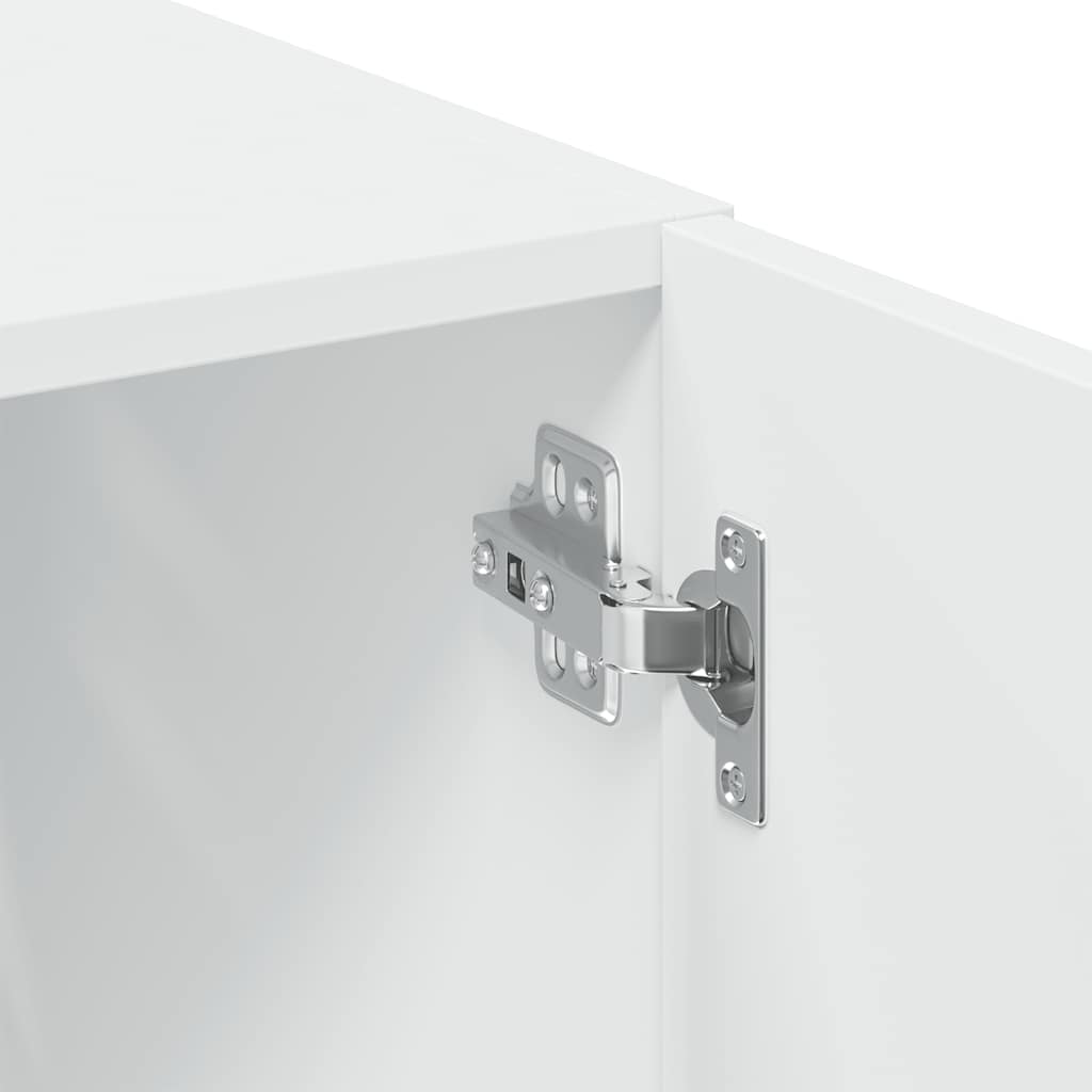 opbevaringsskab 70x42,5x225 cm konstrueret træ hvid