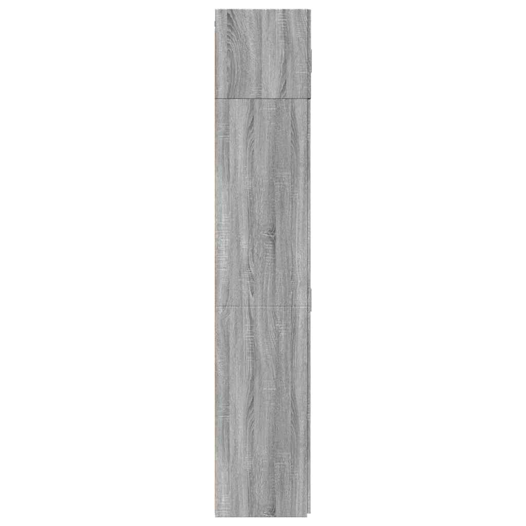 skab 70x42,5x225 cm konstrueret træ grå sonoma-eg