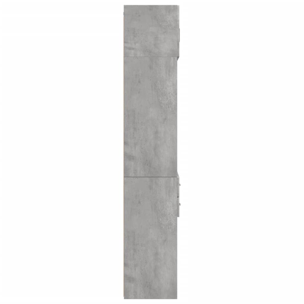 skab 70x42,5x225 cm smalt konstrueret træ betongrå