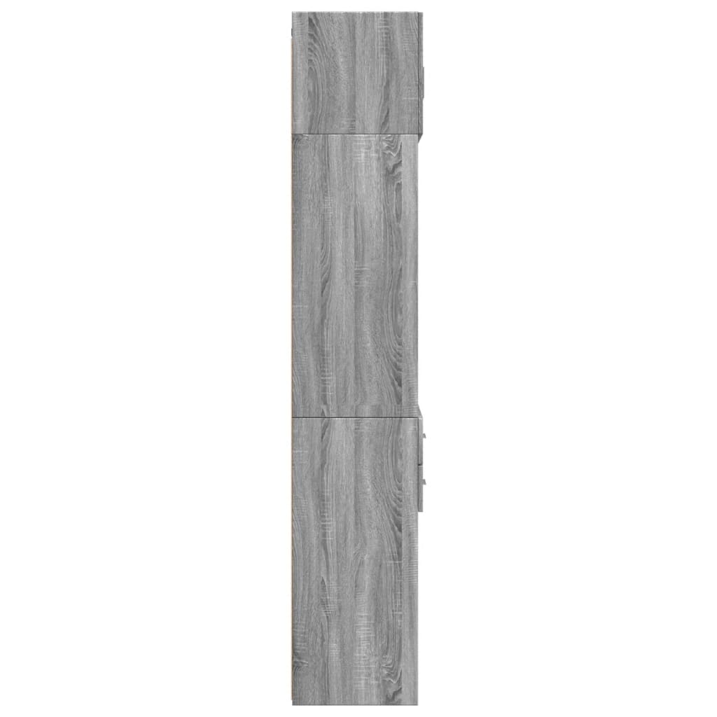 skab 70x42,5x225 cm konstrueret træ grå sonoma-eg