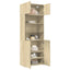 skab 80x42,5x225 cm konstrueret træ sonoma-eg