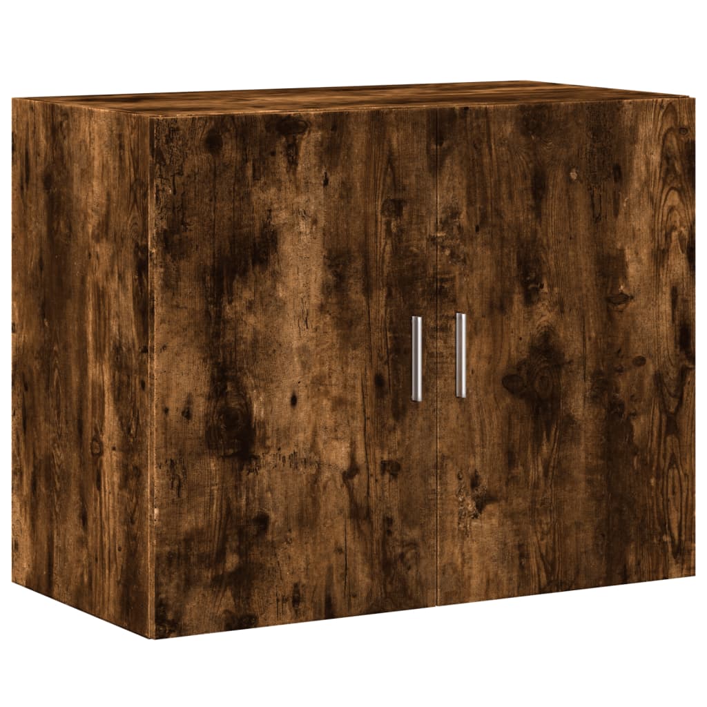skab 80x42,5x249 cm konstrueret træ røget egetræsfarve