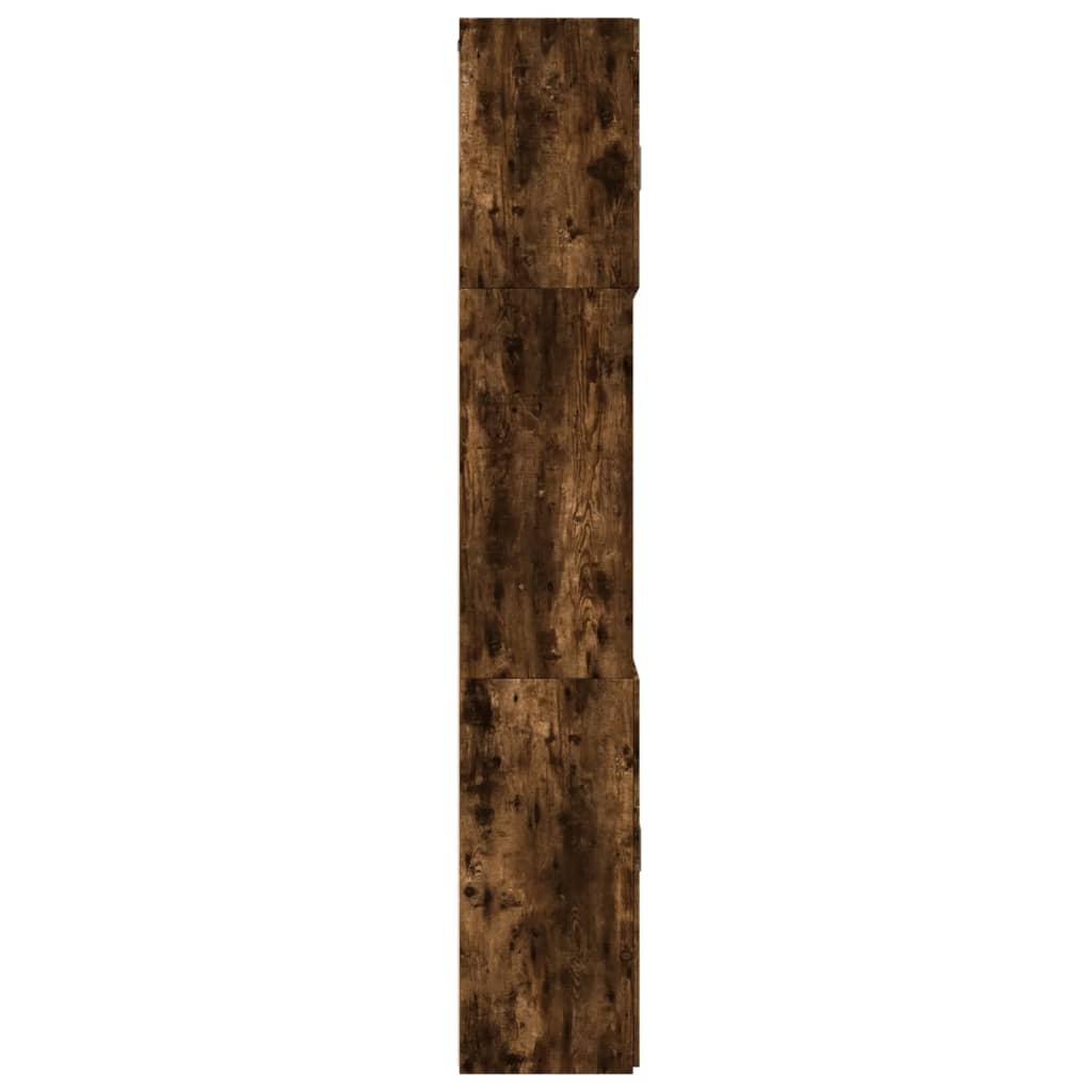 skab 80x42,5x249 cm konstrueret træ røget egetræsfarve