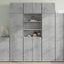 skab 70x42,5x185 cm konstrueret træ betongrå