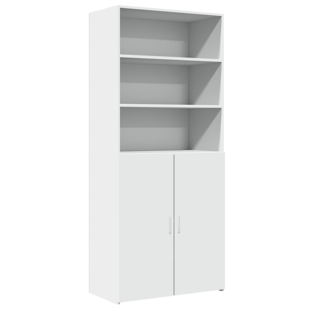 skab 80x42,5x185 cm konstrueret træ hvid