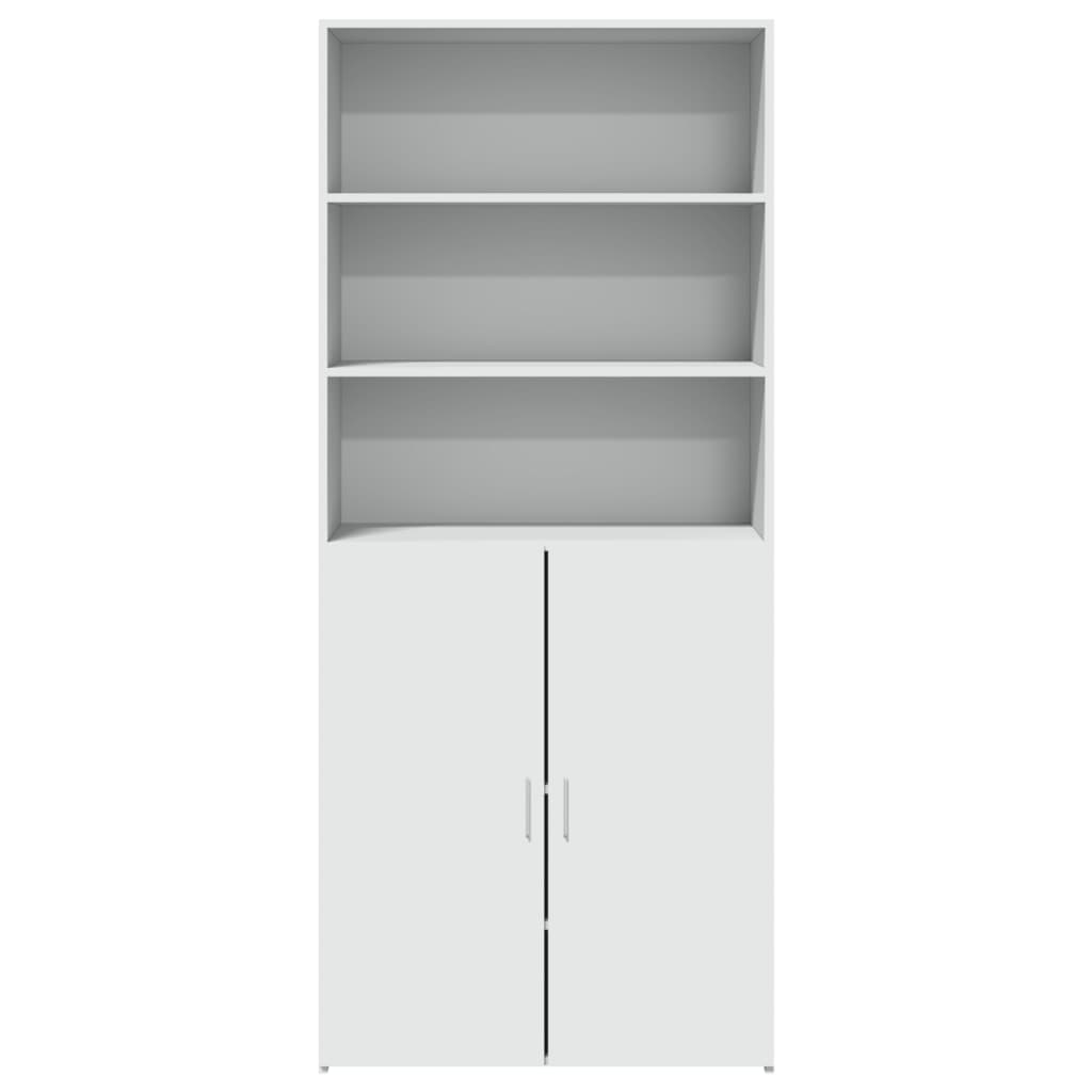 skab 80x42,5x185 cm konstrueret træ hvid
