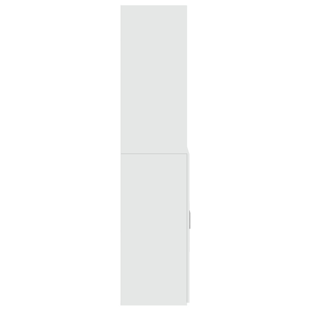 skab 80x42,5x185 cm konstrueret træ hvid