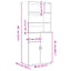 skab 80x42,5x185 cm konstrueret træ sonoma-eg