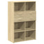 reol 80x42,5x124 cm konstrueret træ sonoma-eg