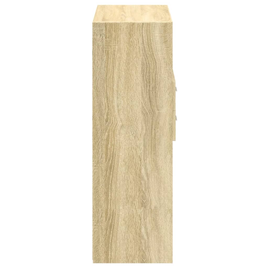 reol 80x42,5x124 cm konstrueret træ sonoma-eg