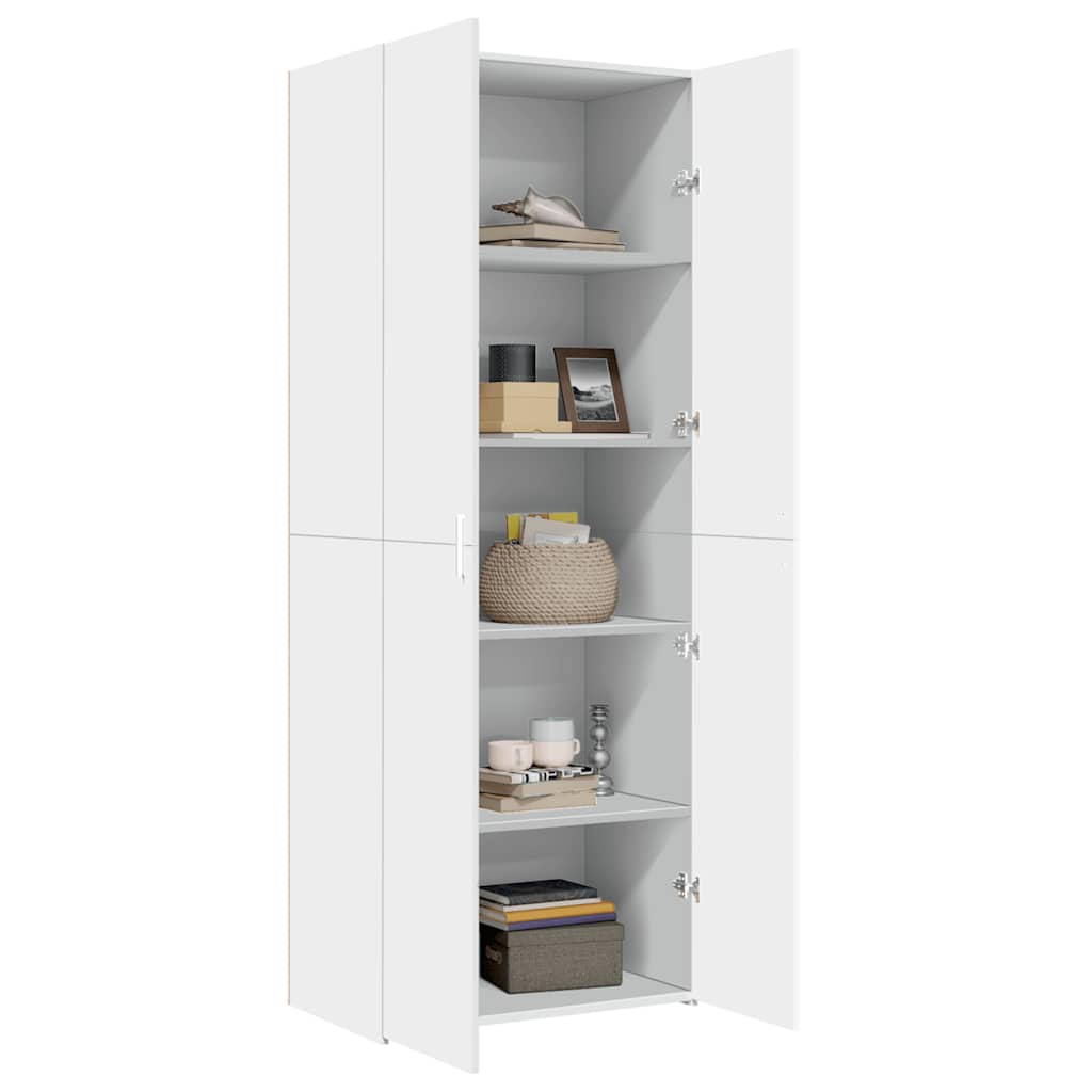 skab 70x42,5x185 cm konstrueret træ hvid
