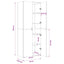skab 70x42,5x185 cm konstrueret træ sonoma-eg