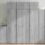 skab 70x42,5x185 cm konstrueret træ grå sonoma-eg