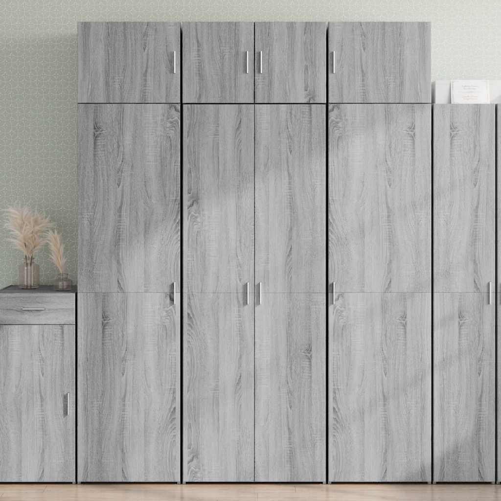 skab 70x42,5x185 cm konstrueret træ grå sonoma-eg