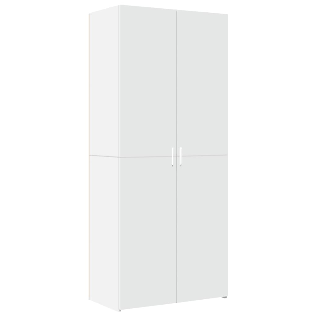 skab 80x42,5x185 cm konstrueret træ hvid
