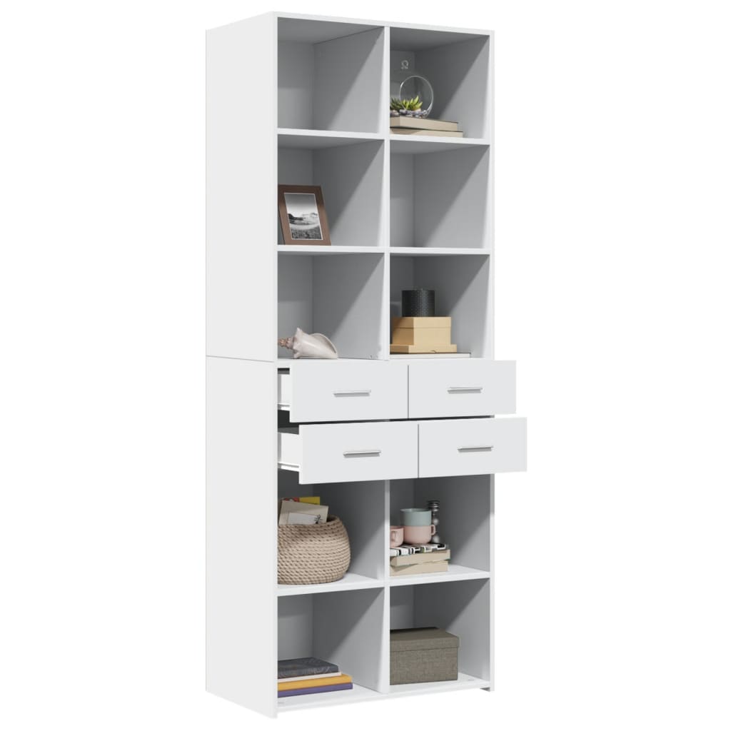skab 70x42,5x185 cm konstrueret træ hvid