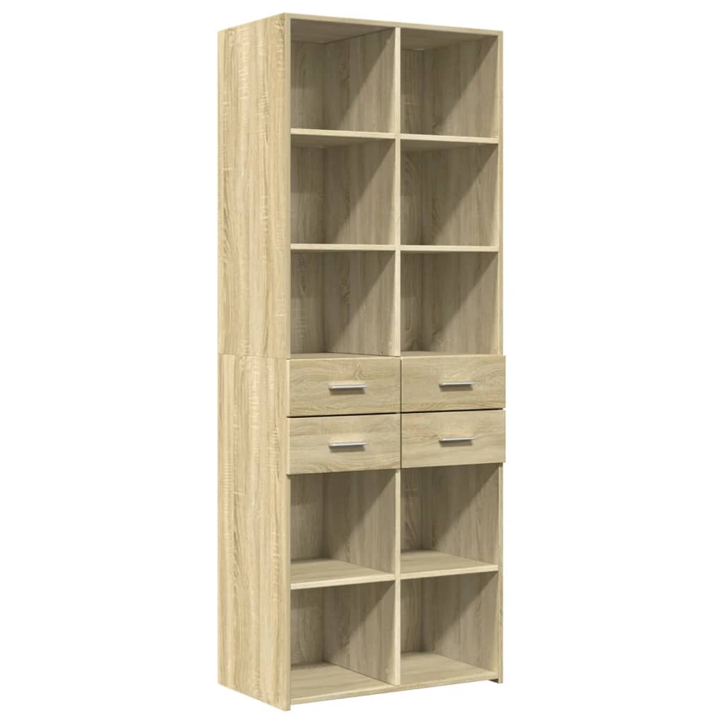 skab 70x42,5x185 cm konstrueret træ sonoma-eg