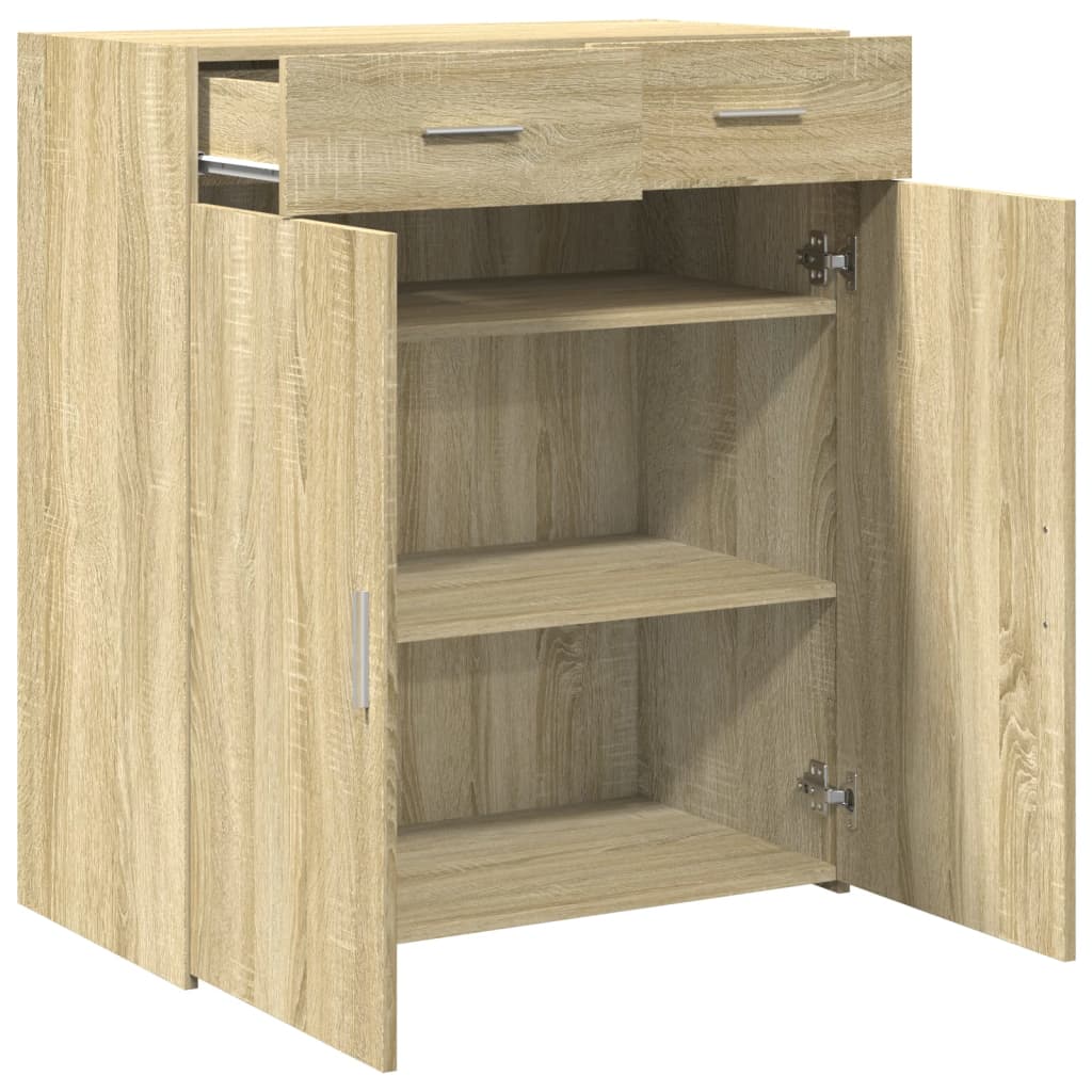 skænk 80x42,5x93 cm konstrueret træ sonoma-eg