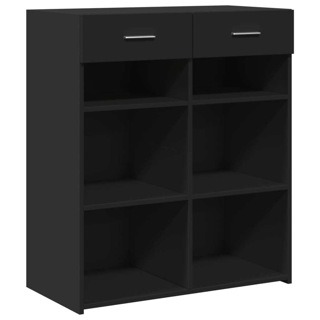 skænk 80x42,5x93 cm konstrueret træ sort