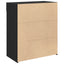 skænk 80x42,5x93 cm konstrueret træ sort