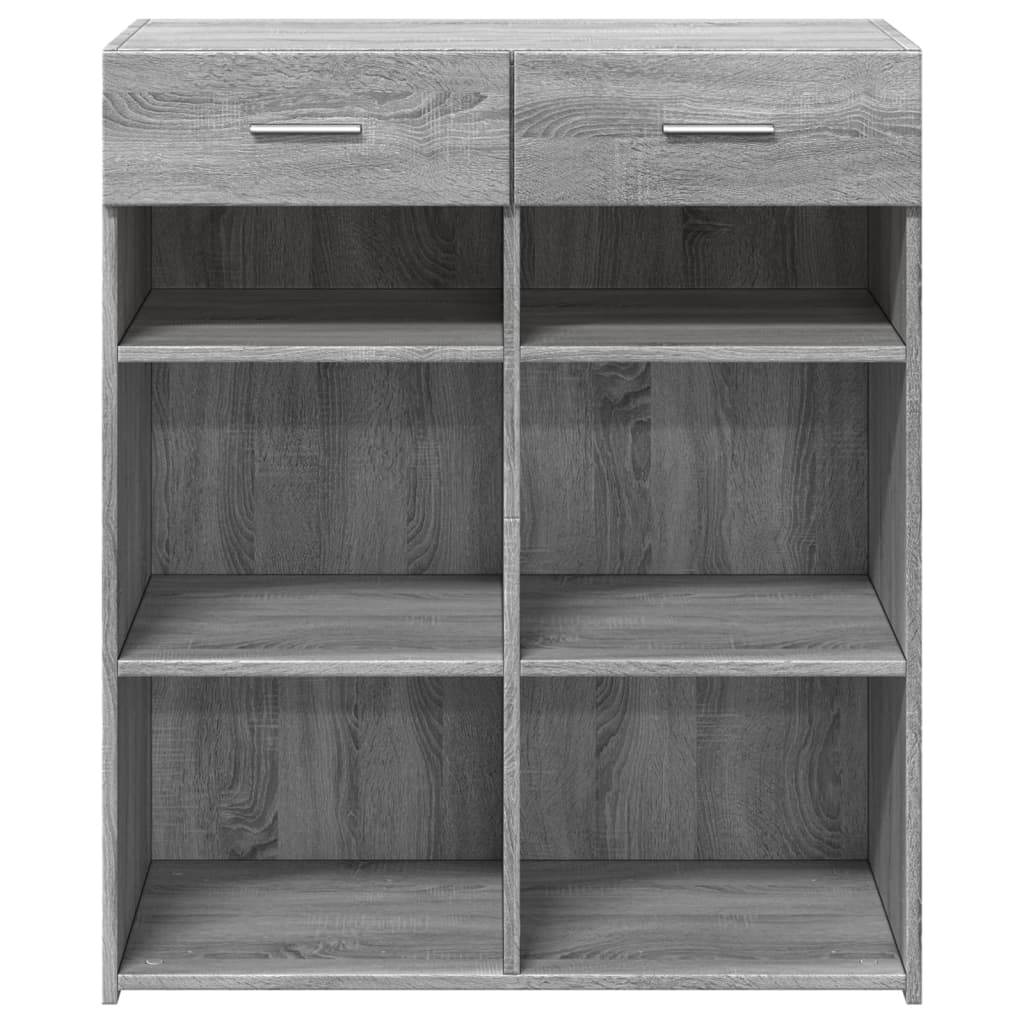 skænk 80x42,5x93 cm konstrueret træ grå sonoma-eg
