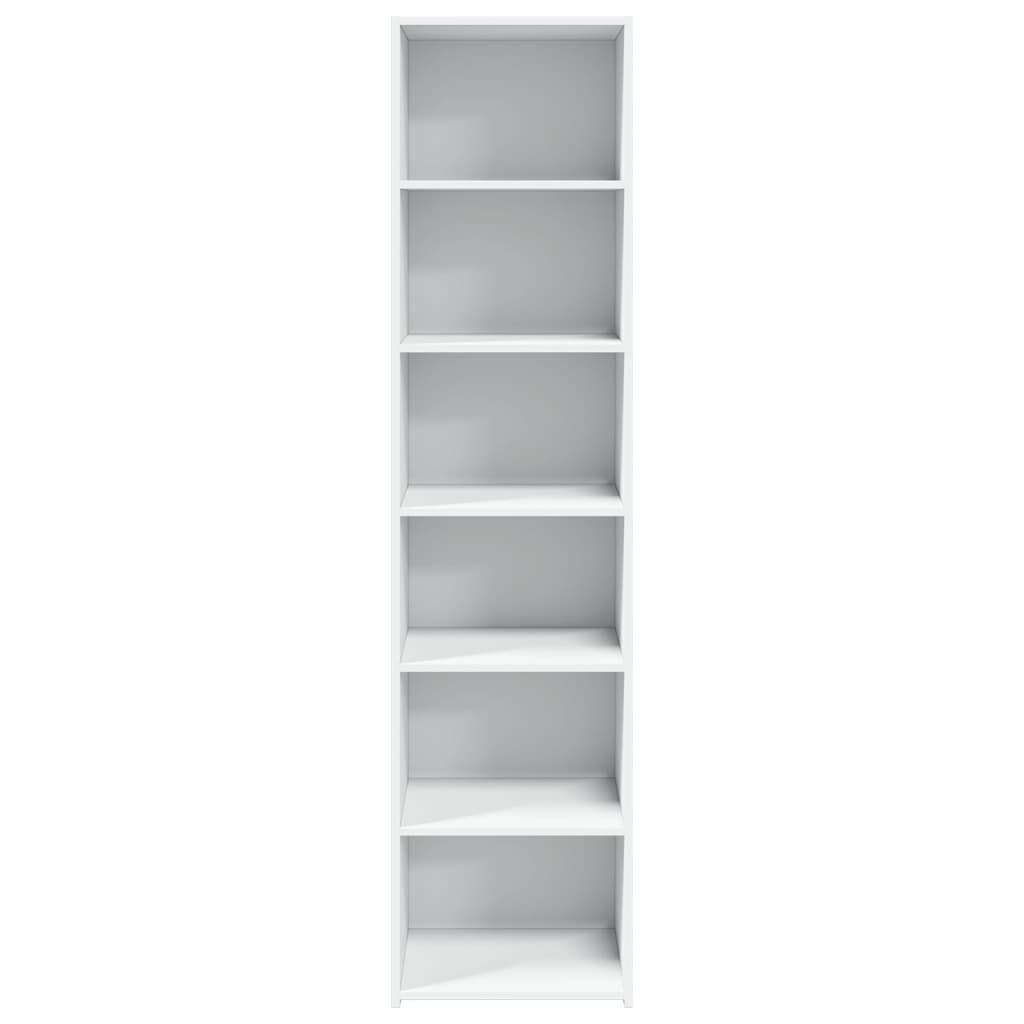 reol 45x41x185 cm konstrueret træ hvid