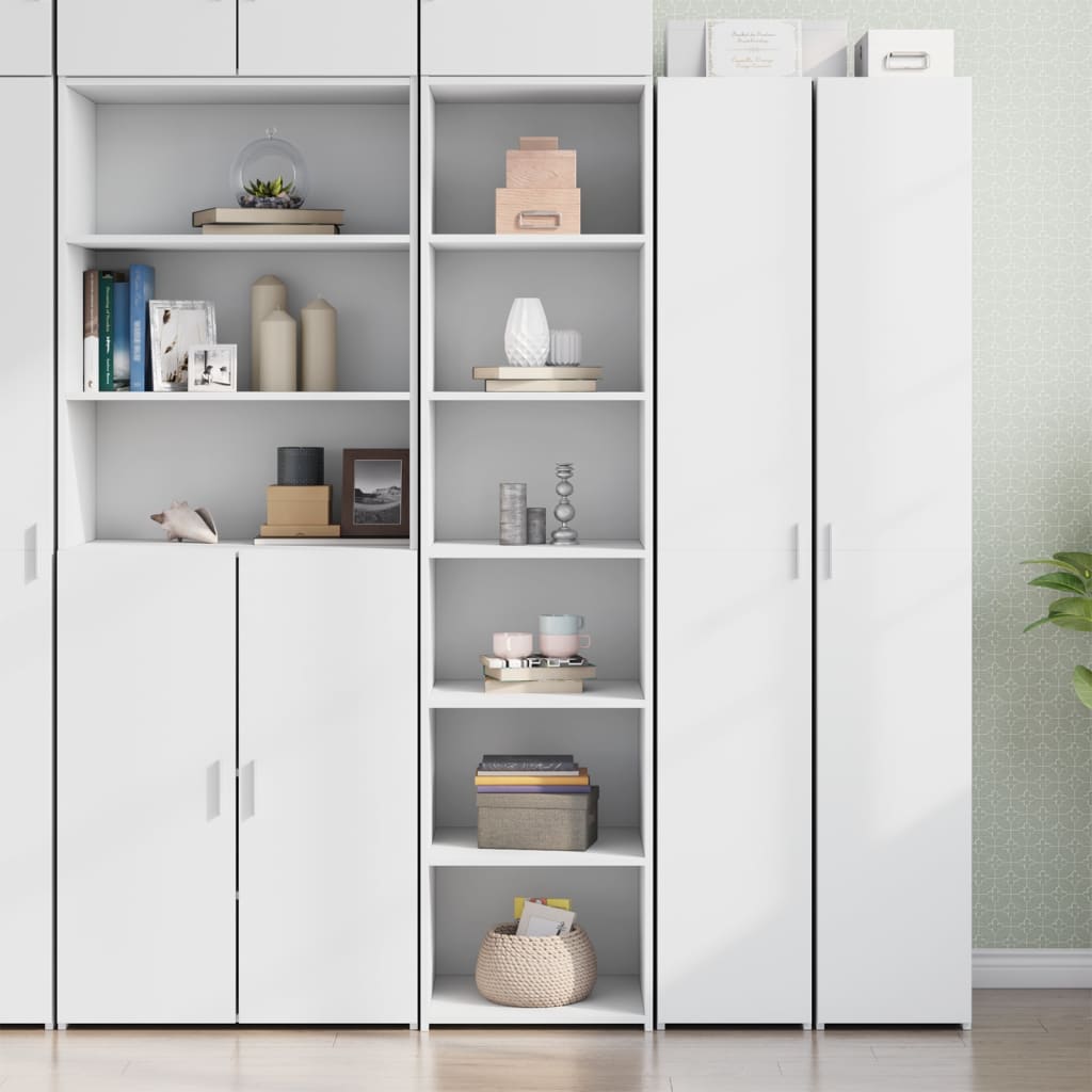 reol 45x41x185 cm konstrueret træ hvid
