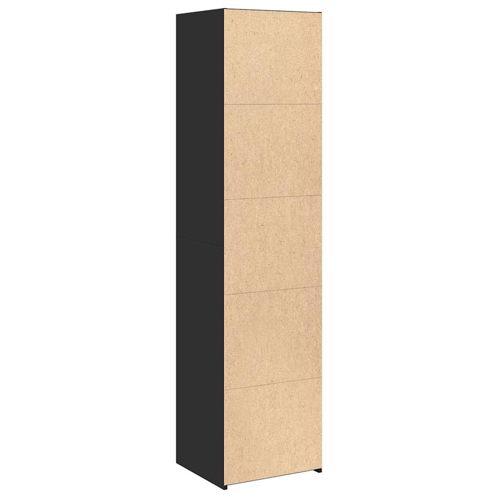 reol 45x41x185 cm konstrueret træ sort