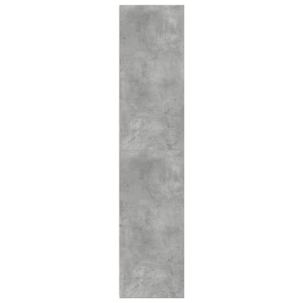 reol 45x41x185 cm konstrueret træ betongrå