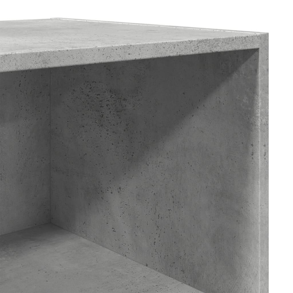 reol 45x41x185 cm konstrueret træ betongrå