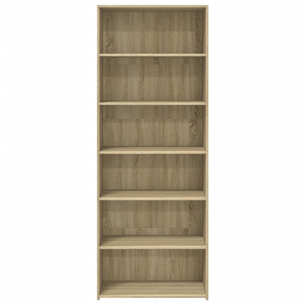 reol 70x41x185 cm konstrueret træ sonoma-eg