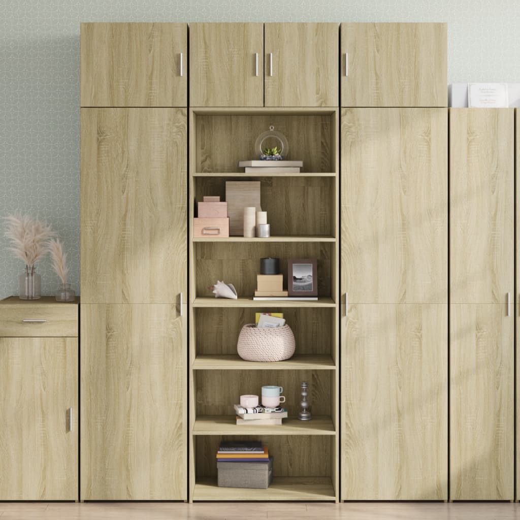 reol 70x41x185 cm konstrueret træ sonoma-eg