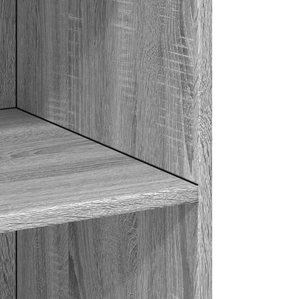 reol 70x41x185 cm konstrueret træ grå sonoma-eg