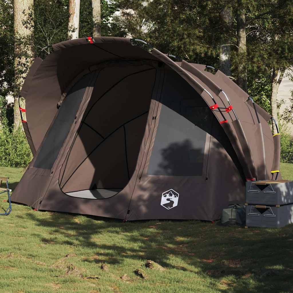 5-personers fisketelt - vandafvisende campingtelt, brun