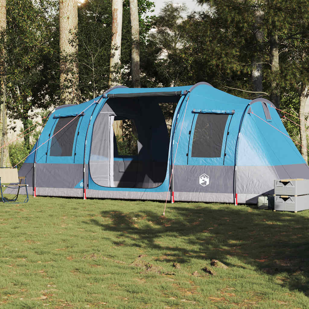 4-personers campingtelt vandtæt blå billede