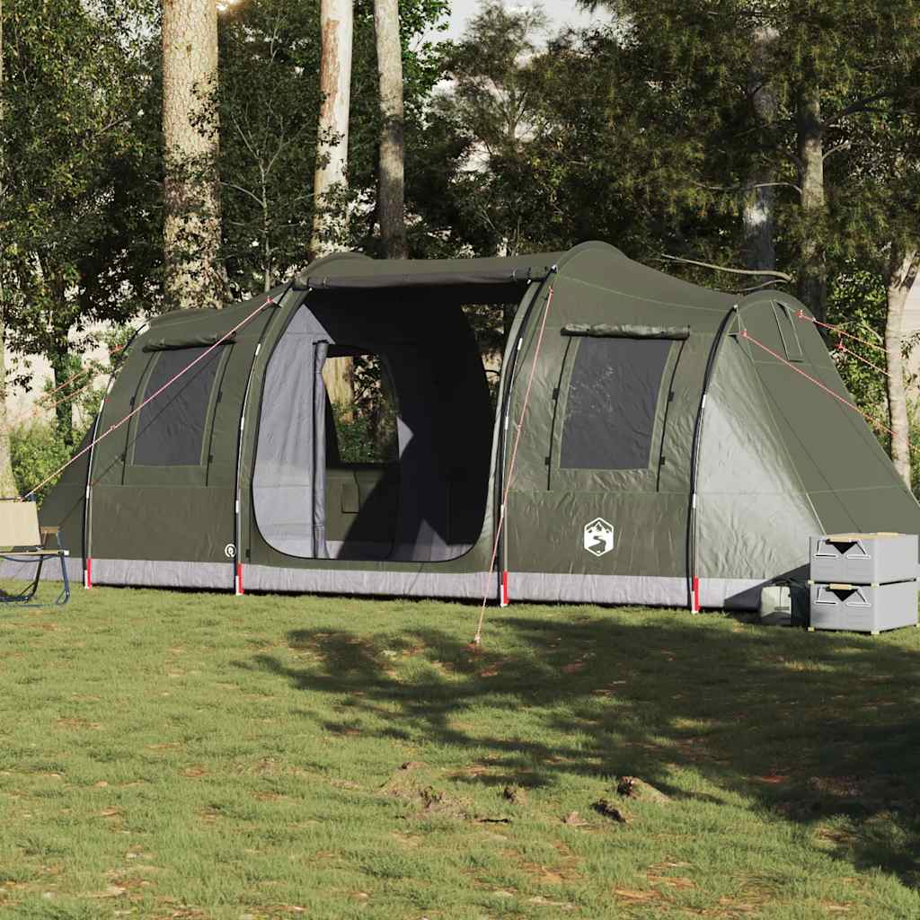 4-personers campingtelt vandtæt olivengrøn billede